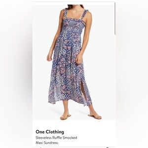 Floral Blue Maxi Skirt